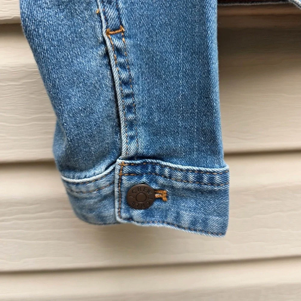 Crewcuts J.Crew Girls 12 Blue Denim Jean Jacket Casual School Camp Classic NWT - Picture 4 of 10
